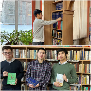 Подробнее о статье В читальном зале среди читателей был организован библиотечный квилт,по вновь поступившим в библиотеку книгам и художественной литературе на казахском языке.