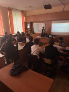 Подробнее о статье 11 сентября 2025 года преподаватель английского языка Калыкенова С.К. в рамках недели языков провела интеллектуальную игру «Language Quest».